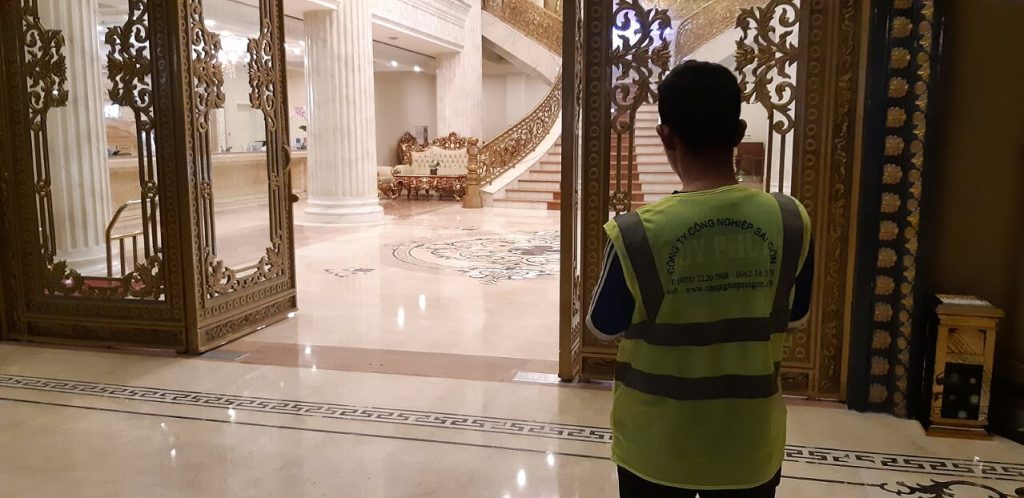 Thi công đánh bóng sàn đá Marble và Granite tại công trình ở TP.HCM bởi CNSG