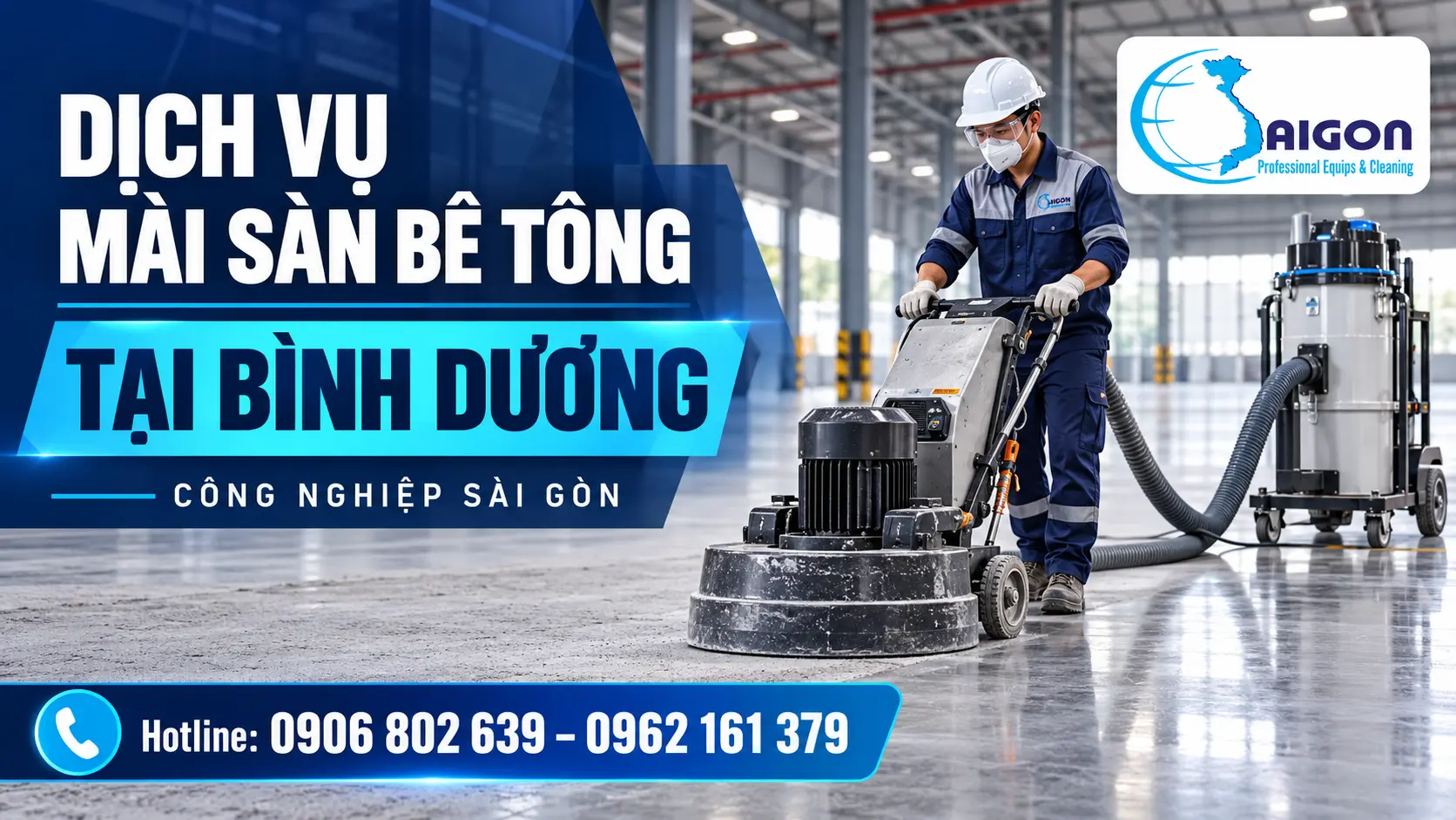 Dịch vụ mài sàn bê tông tại Bình Dương